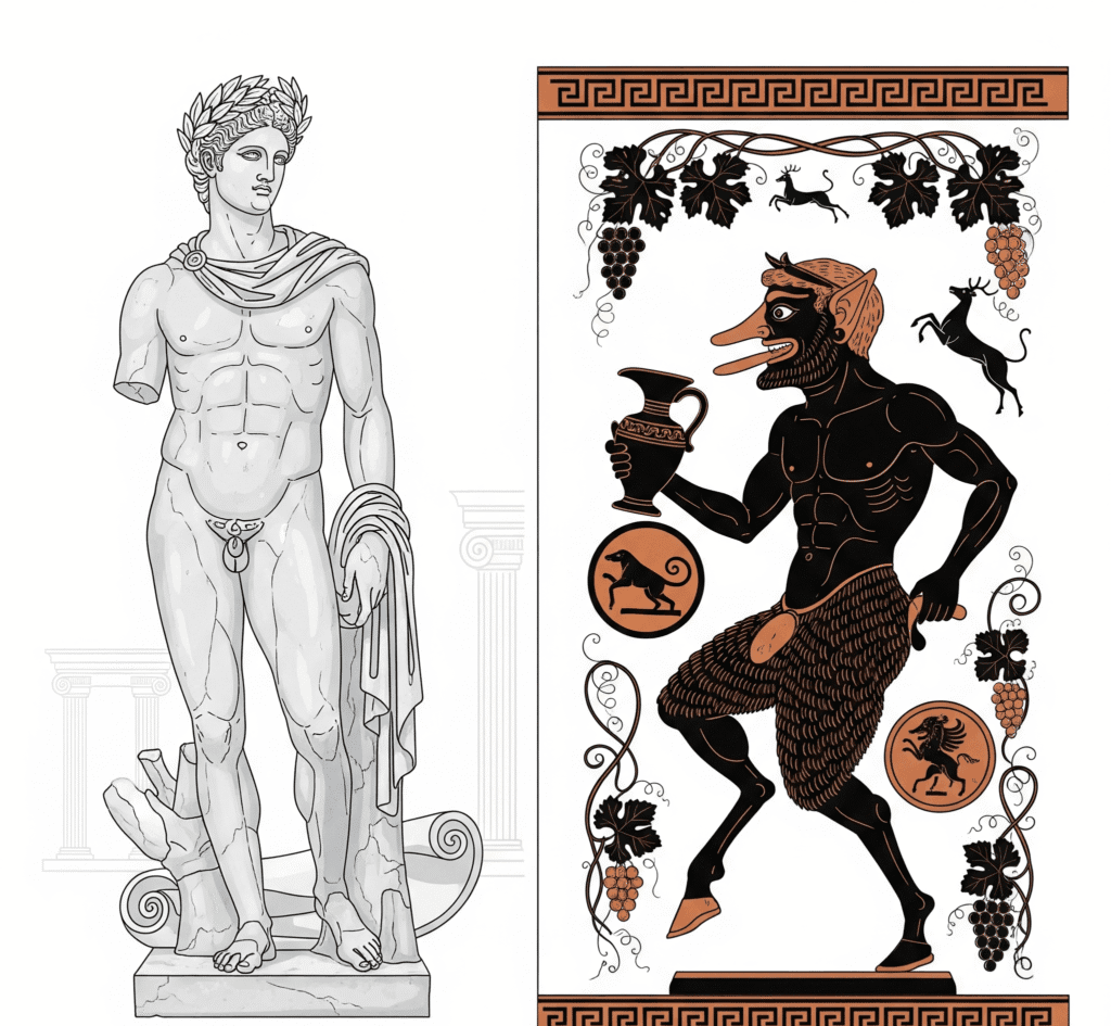 How Was a Large Penis Size Depicted in Ancient Art to Symbolize Negative Traits