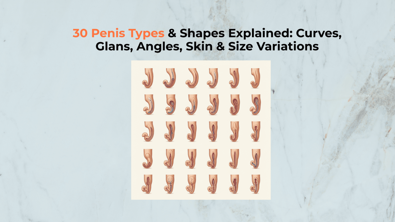 30 Penis Types & Shapes Explained: Curves, Glans, Angles, Skin & Size